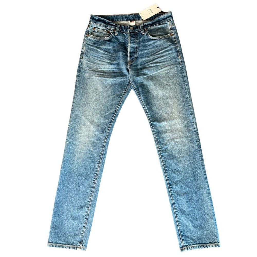 Re/Done Slim Fit Comfort Stretch Mid-Rise Jeans, Washed Blue. Size 32 x 32. NWT!